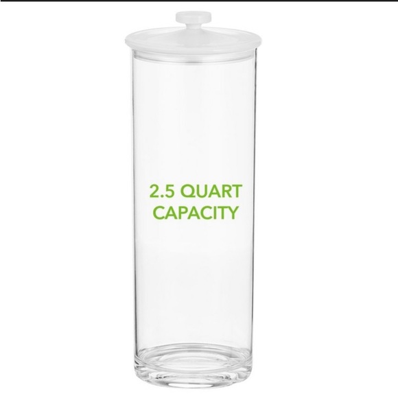 mDesign acrylic airtight apothecary storage organizer canister jars set of 4 - Picture 5 of 9